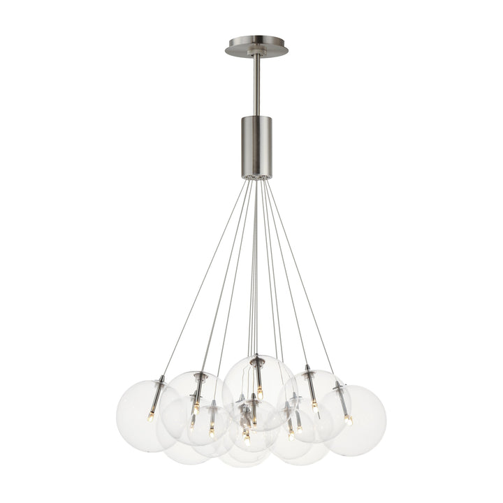 Burst 12-Light LED Pendant by Studio M Lighting in Satin Nickel