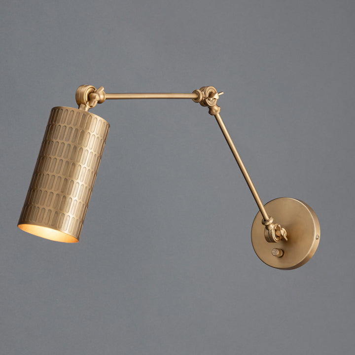Shaka 1-Light Swing Arm Wall Sconce by Studio M Lighting – lifestyle