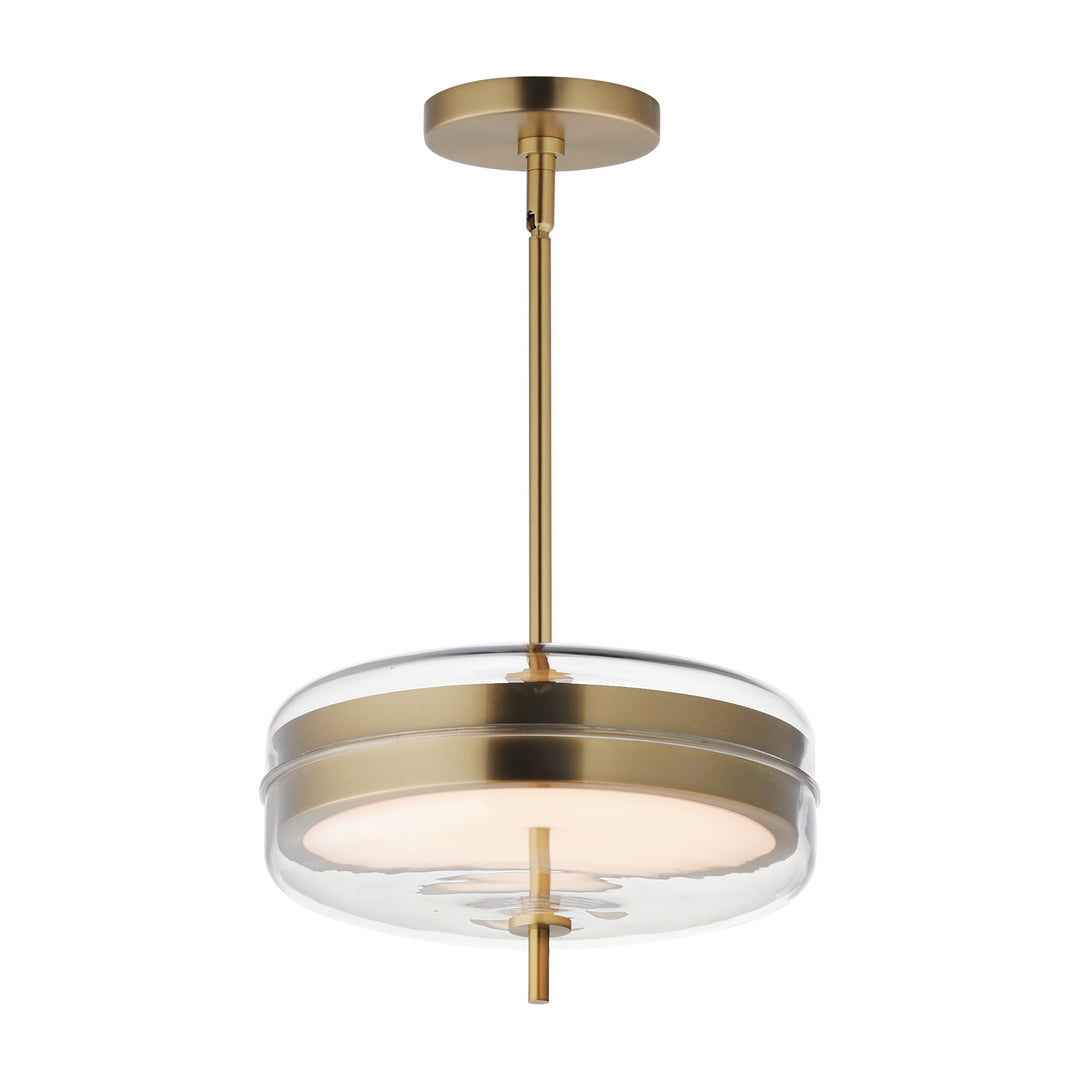 Voto 2-Light LED Pendant by Studio M Lighting in Natural Aged Brass