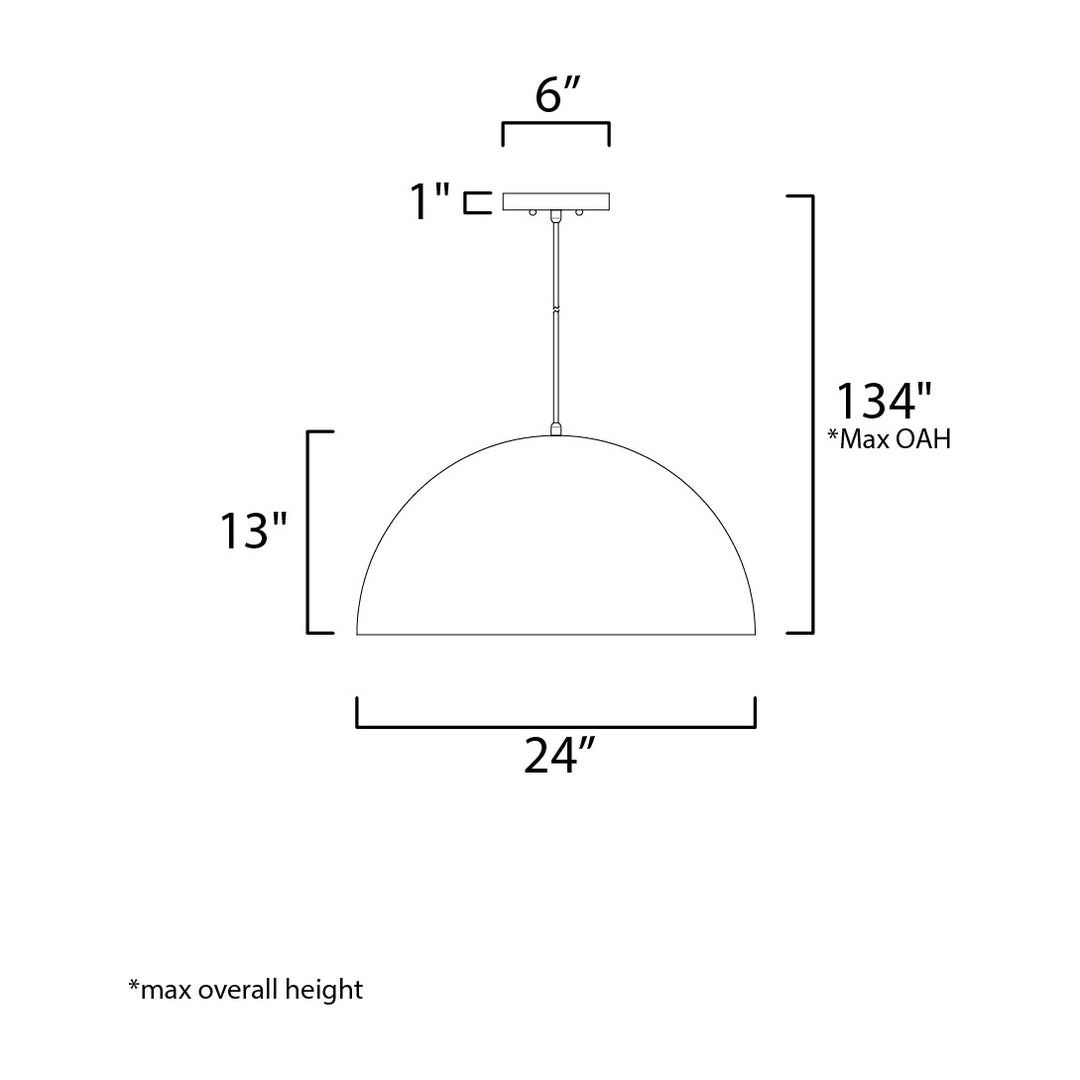 Hemisphere LED 24 Pendant by Studio M Lighting – line drawing