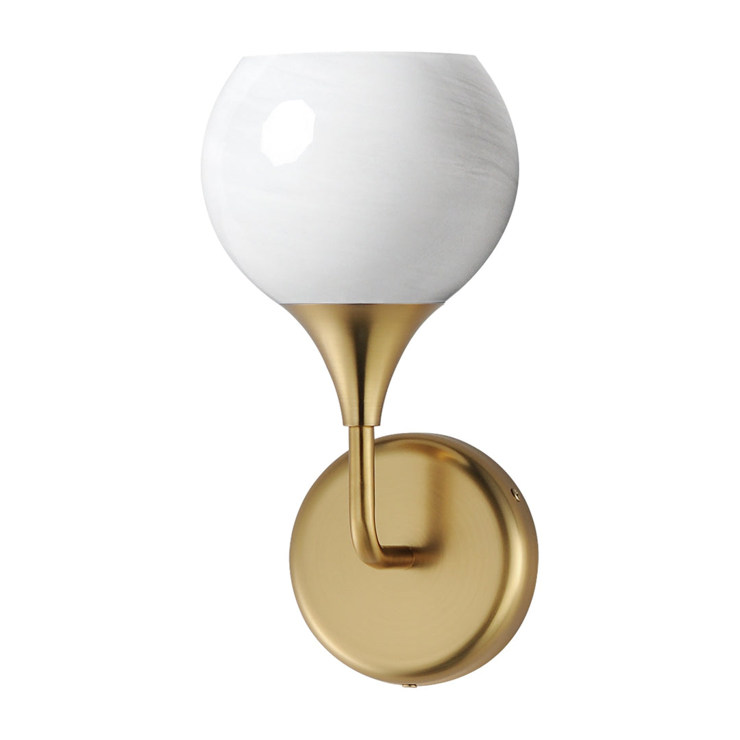 Neve 1-Light Wall Scone by Studio M Lighting in Natural Aged Brass