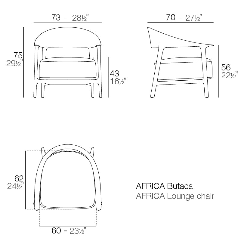Africa lounge chair Outdoor Lounge Chair Vondom