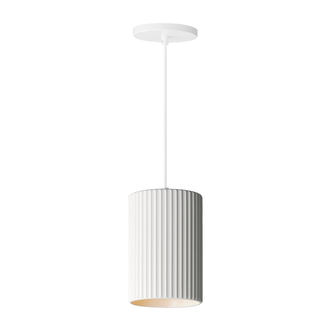 Souffle 8.5" 1-Light Pendant by Studio M Lighting in Chaulk White