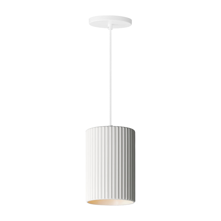 Souffle 8.5" 1-Light Pendant by Studio M Lighting in Chaulk White