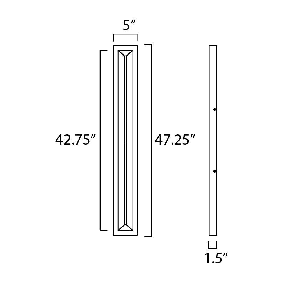 Fosso LED Outdoor Wall Sconce - 5cct by Studio M Lighting – line drawing