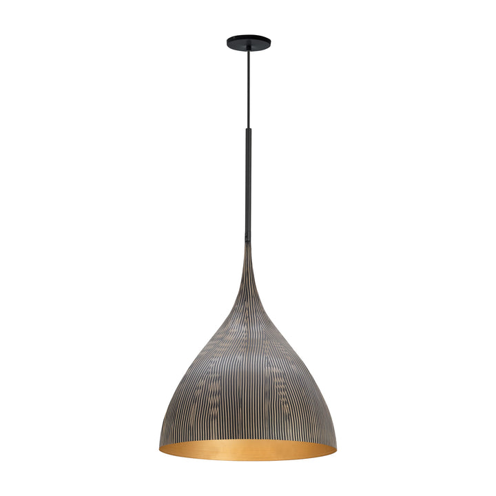 Fleur 1-Light Pendant by Studio M Lighting in Black / Gold