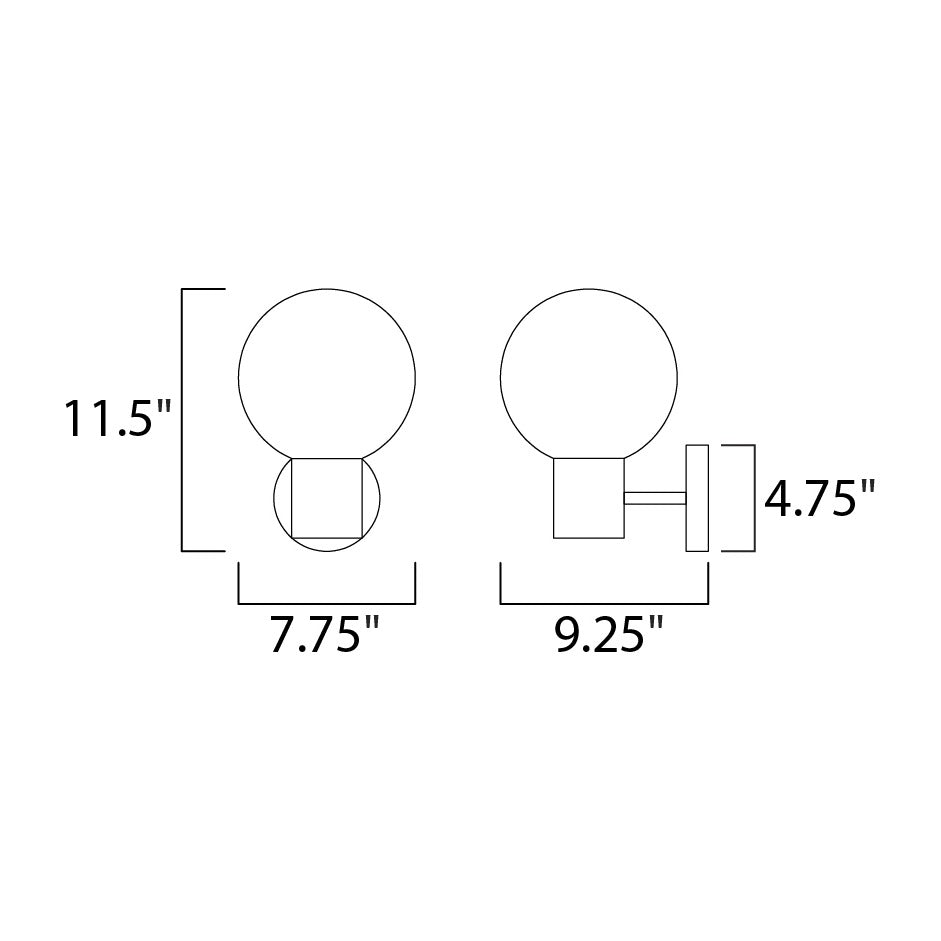 Vesper Wall Sconce 266030 by Studio M Lighting – line drawing