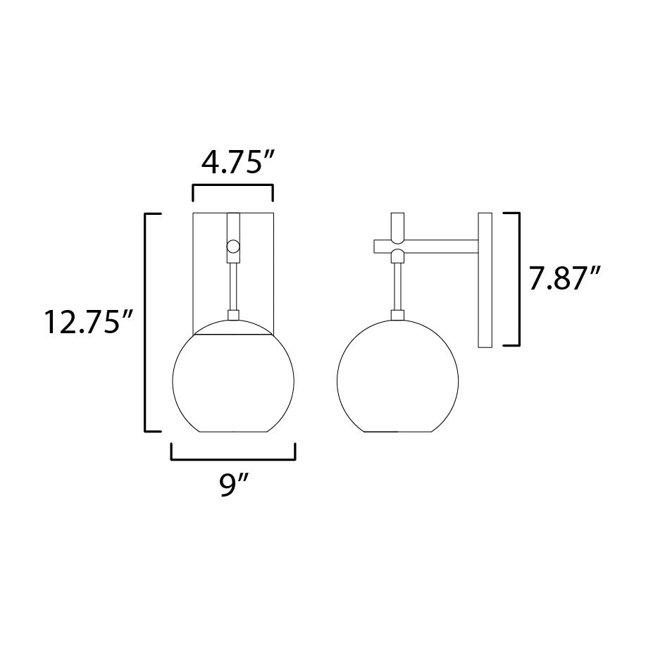 Nucleus Wall Sconce by Studio M Lighting – line drawing