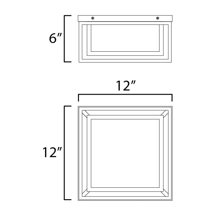 Cabana VX 2-Light Flush Mount by Studio M Lighting – line drawing