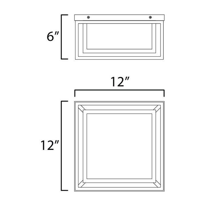 Cabana VX 2-Light Flush Mount by Studio M Lighting – line drawing