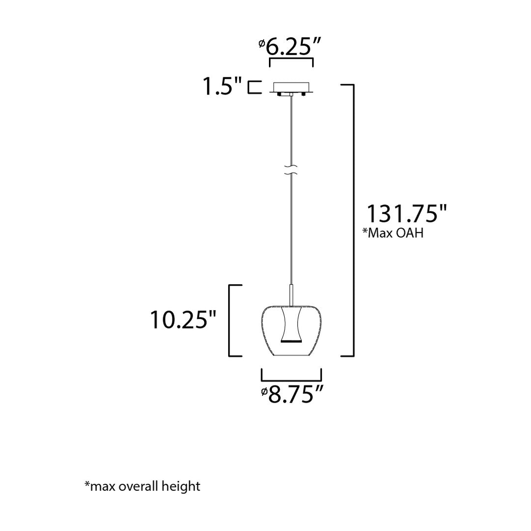 Newton LED Pendant by Studio M Lighting – line drawing
