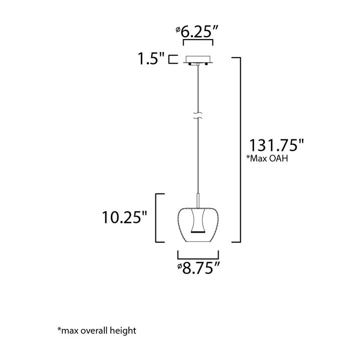 Newton LED Pendant by Studio M Lighting – line drawing