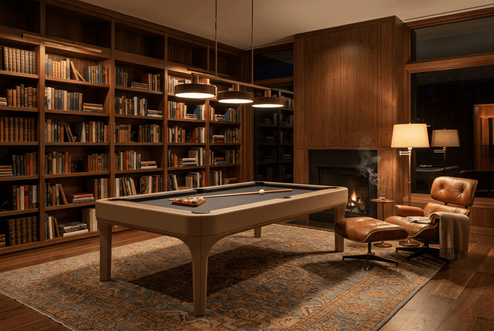 Luca Leather Modern Slate Pool Table