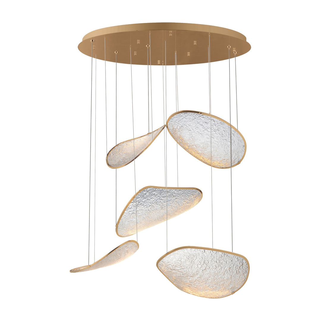 Moonscapes Multi-Light Pendant by Studio M Lighting in Brushed Champagne