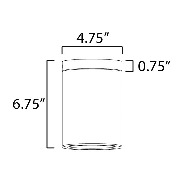 Dapper 1-Light Flush Mount by Studio M Lighting – line drawing