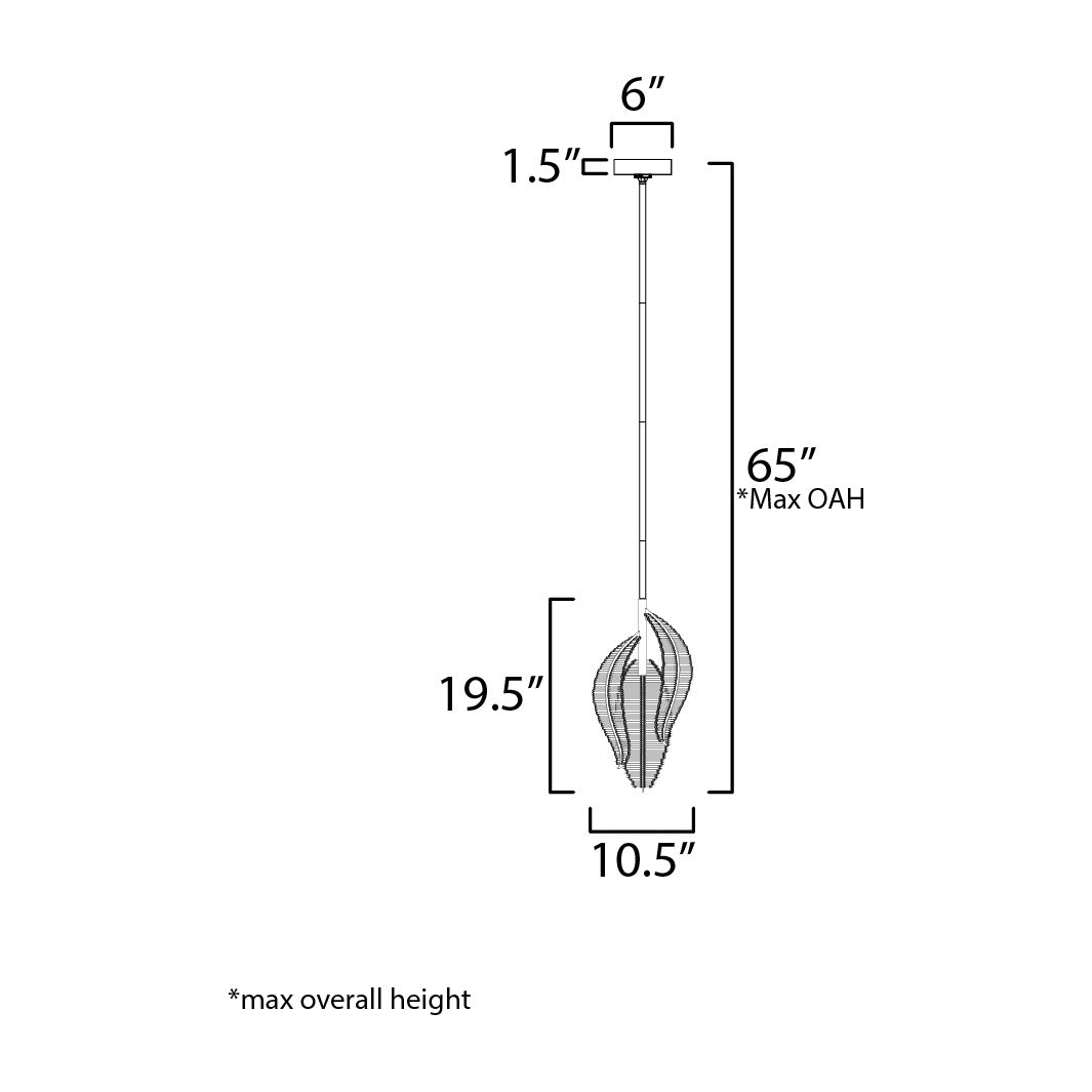 Lillet 3-Light LED Pendant by Studio M Lighting – line drawing
