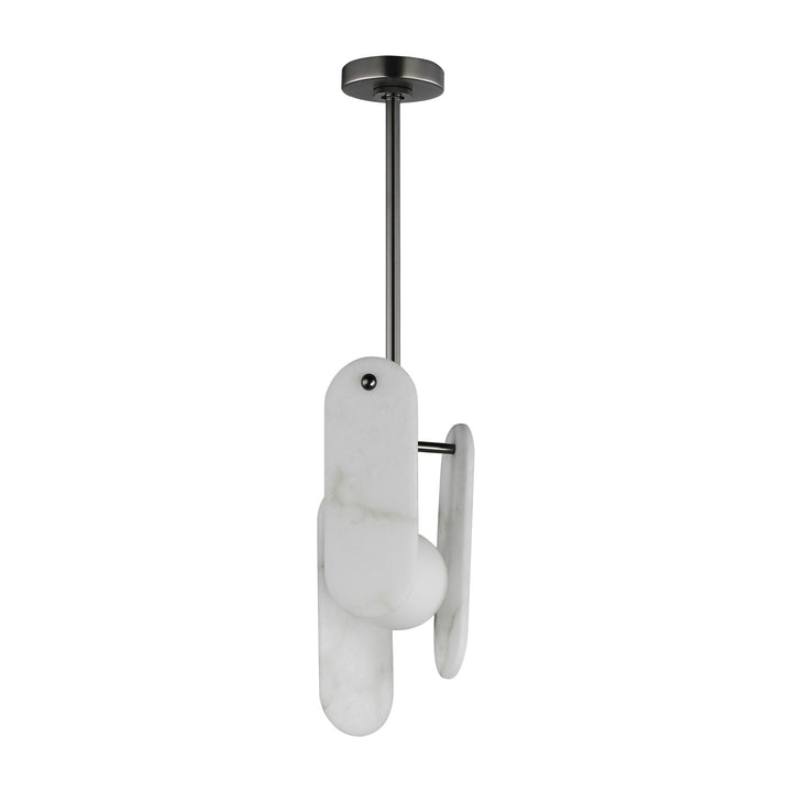 Megalith - Glass Megalith Stem Hung Pendant by Studio M Lighting in Gunmetal