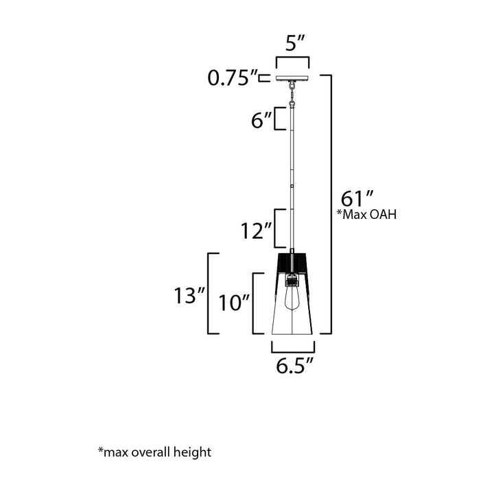 Carpenter 6.5 Mini Pendant by Studio M Lighting – line drawing
