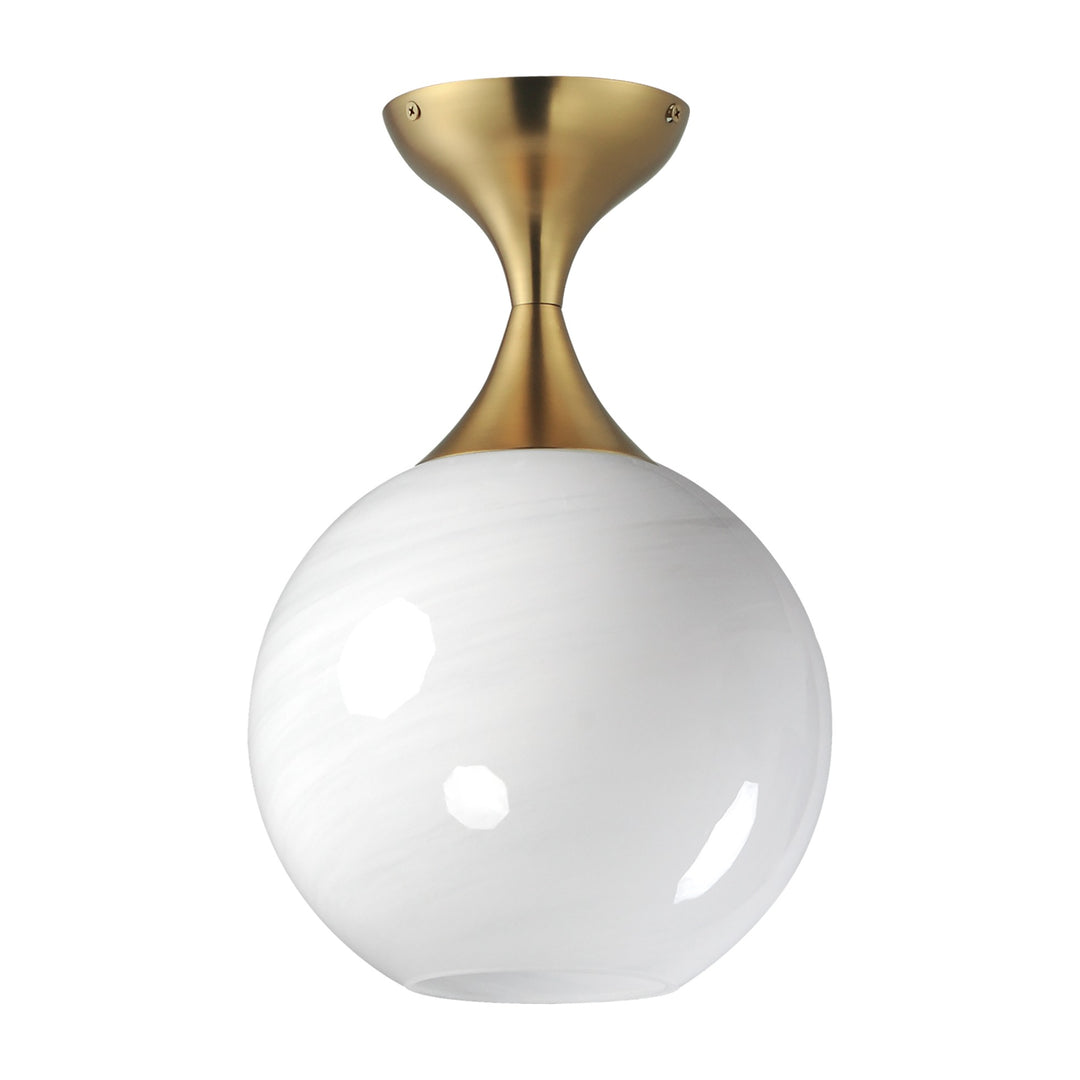 Neve Flush Mount by Studio M Lighting in Natural Aged Brass