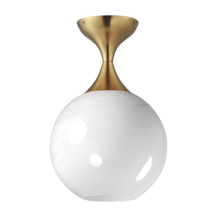 Neve Flush Mount by Studio M Lighting in Natural Aged Brass