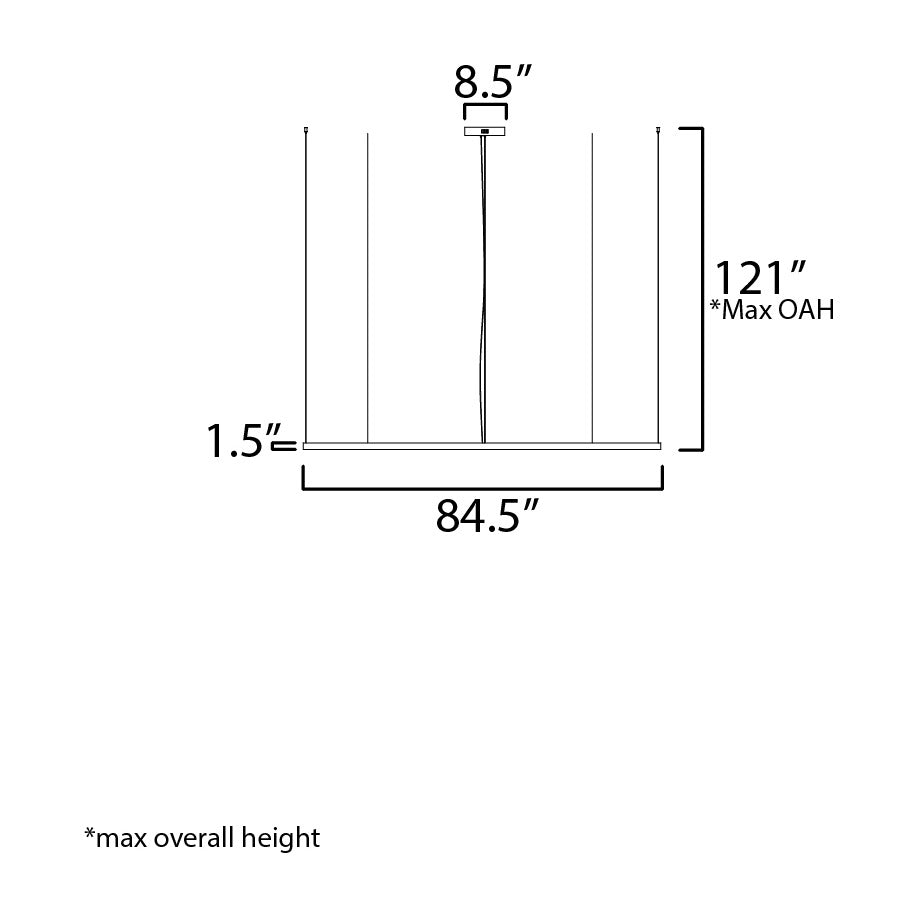 Unity XL 7FT Oval Unity by Studio M Lighting – line drawing