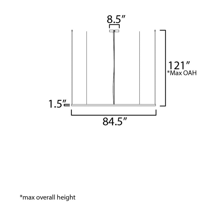 Unity XL 7FT Oval Unity by Studio M Lighting – line drawing
