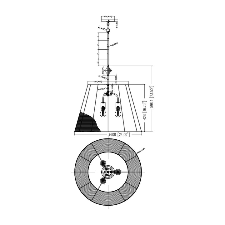 Baja Single Pendant by Studio M Lighting – line drawing