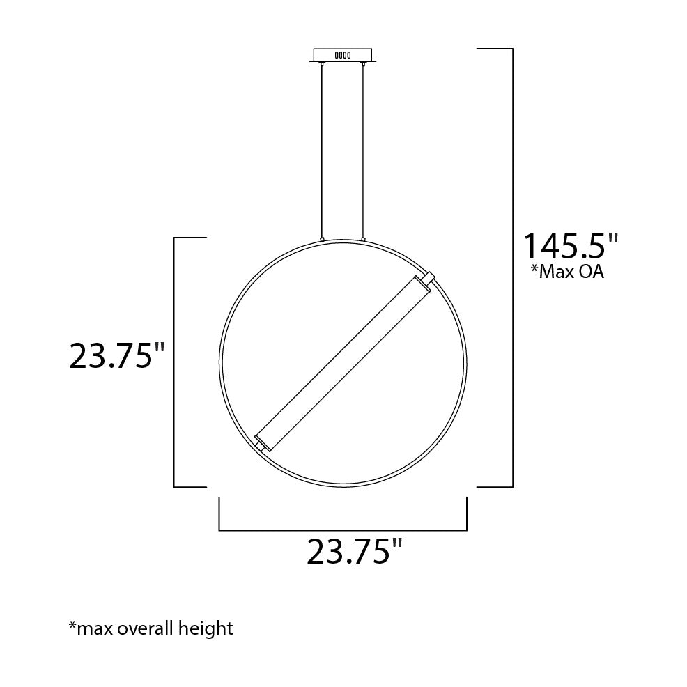 Flare LED Pendant 253275 by Studio M Lighting – line drawing