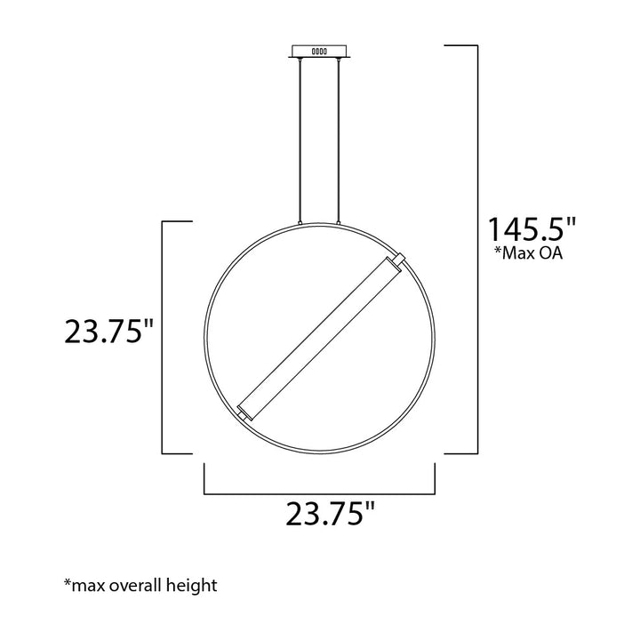 Flare LED Pendant 253275 by Studio M Lighting – line drawing
