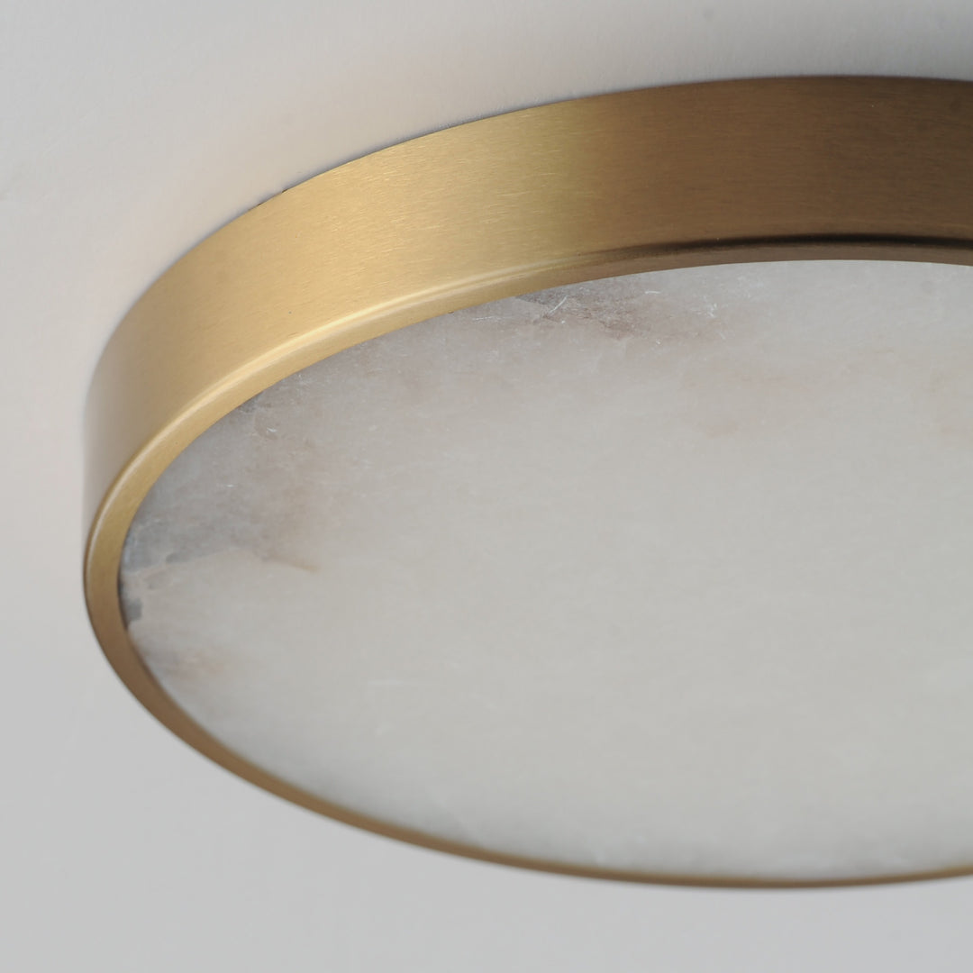 Slab 9 LED Alabaster Flush Mount by Studio M Lighting – lifestyle