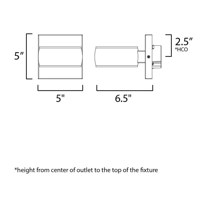 Modular 2-Light LED Outdoor Wall Sconce by Studio M Lighting – line drawing