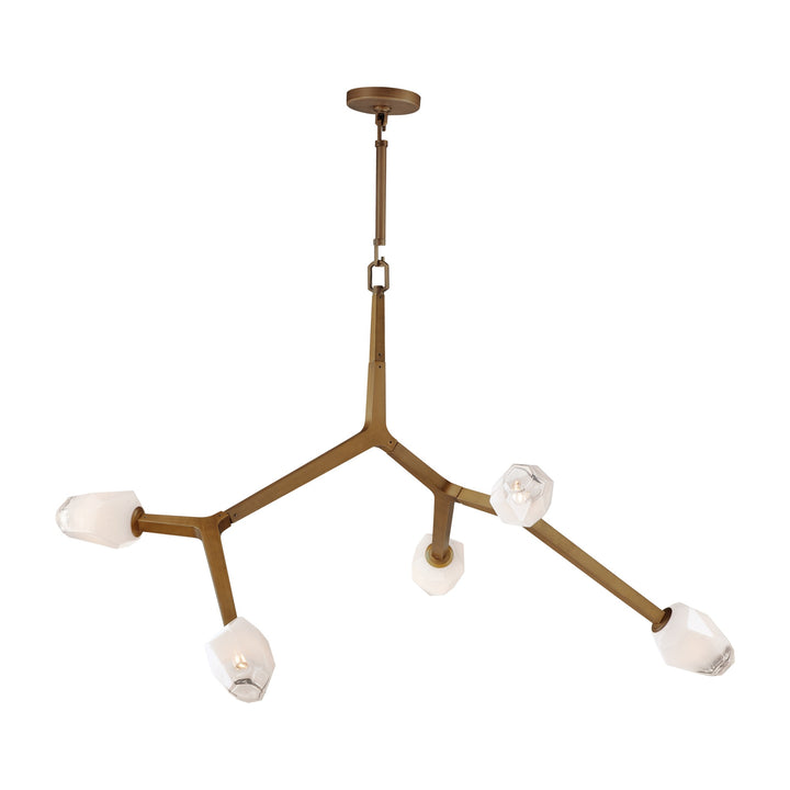 Blossom 5-Light Pendant by Studio M Lighting in Natural Aged Brass