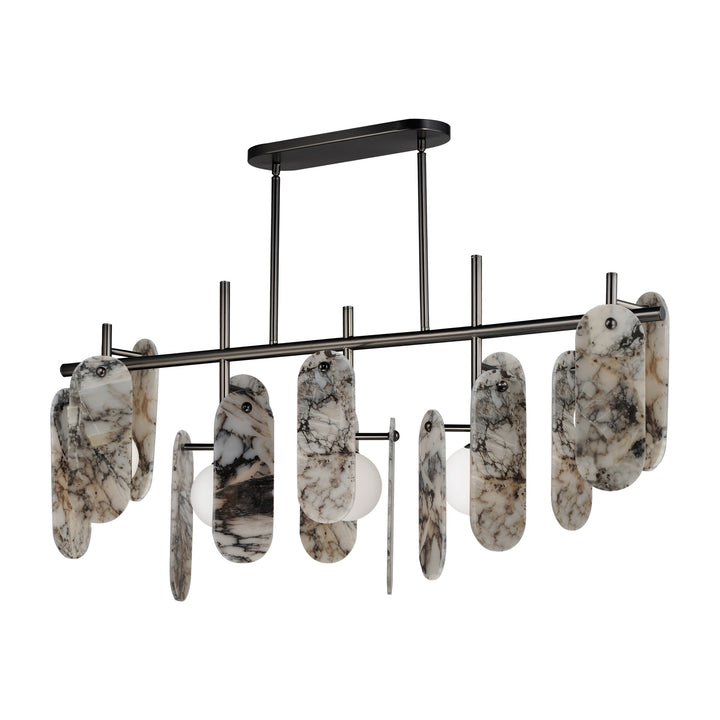 Megalith - Glass Megalith 5-Light Linear by Studio M Lighting in Gunmetal