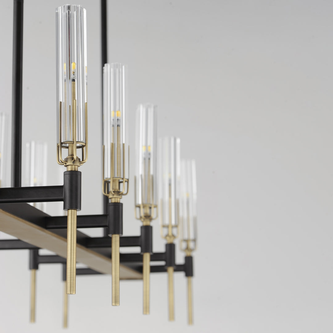 Flambeau 10-Light Linear LED Chandelier by Studio M Lighting – lifestyle