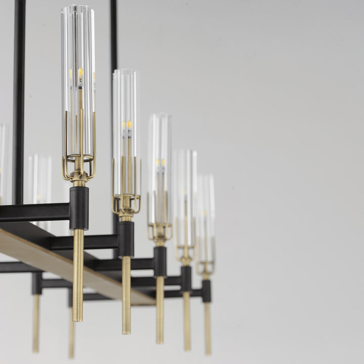 Flambeau 10-Light Linear LED Chandelier by Studio M Lighting – lifestyle