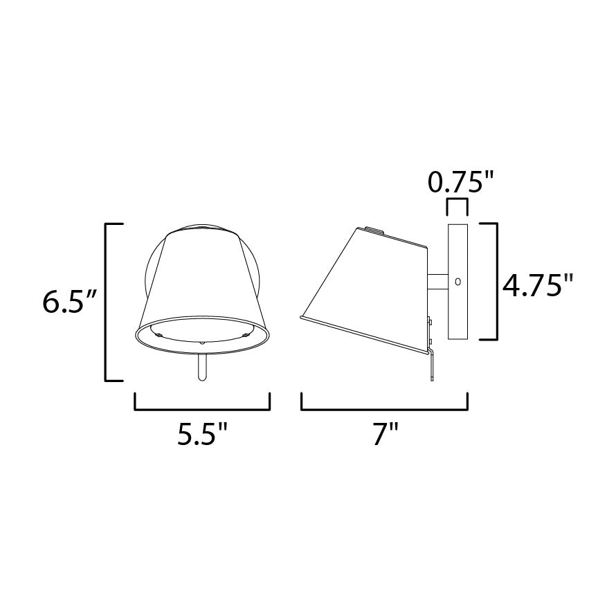 Delphi 9 LED Wall Sconce by Studio M Lighting – line drawing
