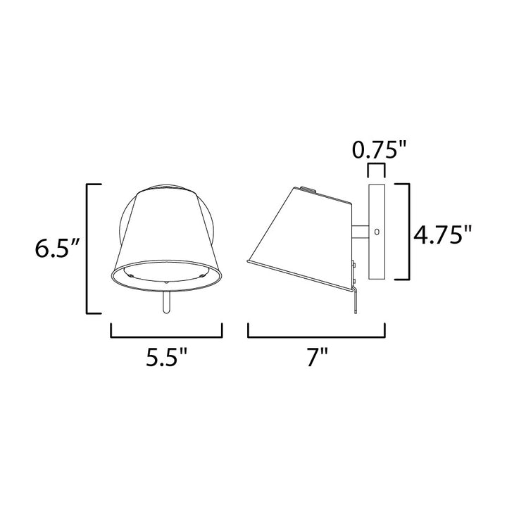 Delphi 9 LED Wall Sconce by Studio M Lighting – line drawing