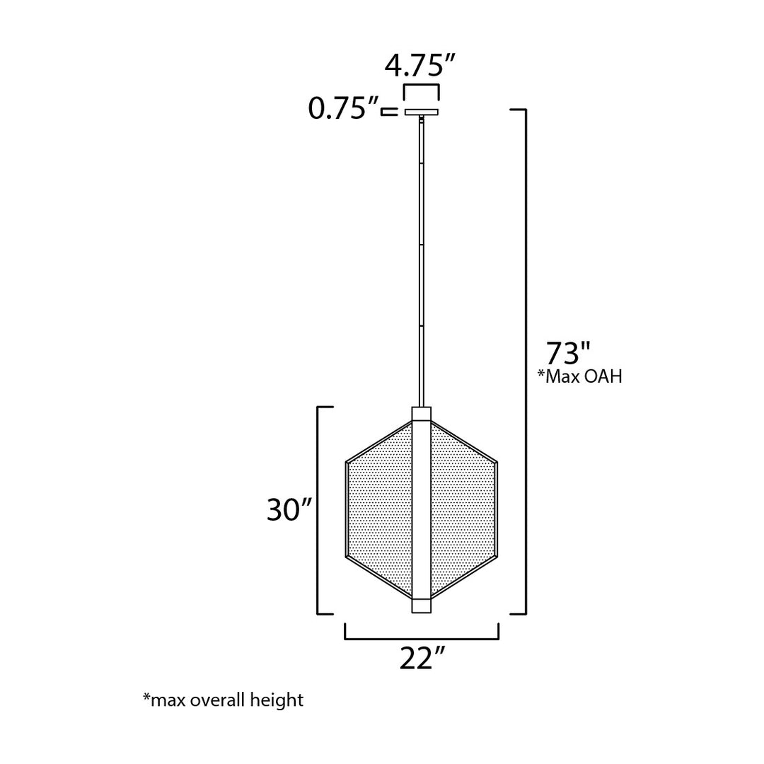 Telstar Large Pendant by Studio M Lighting – line drawing