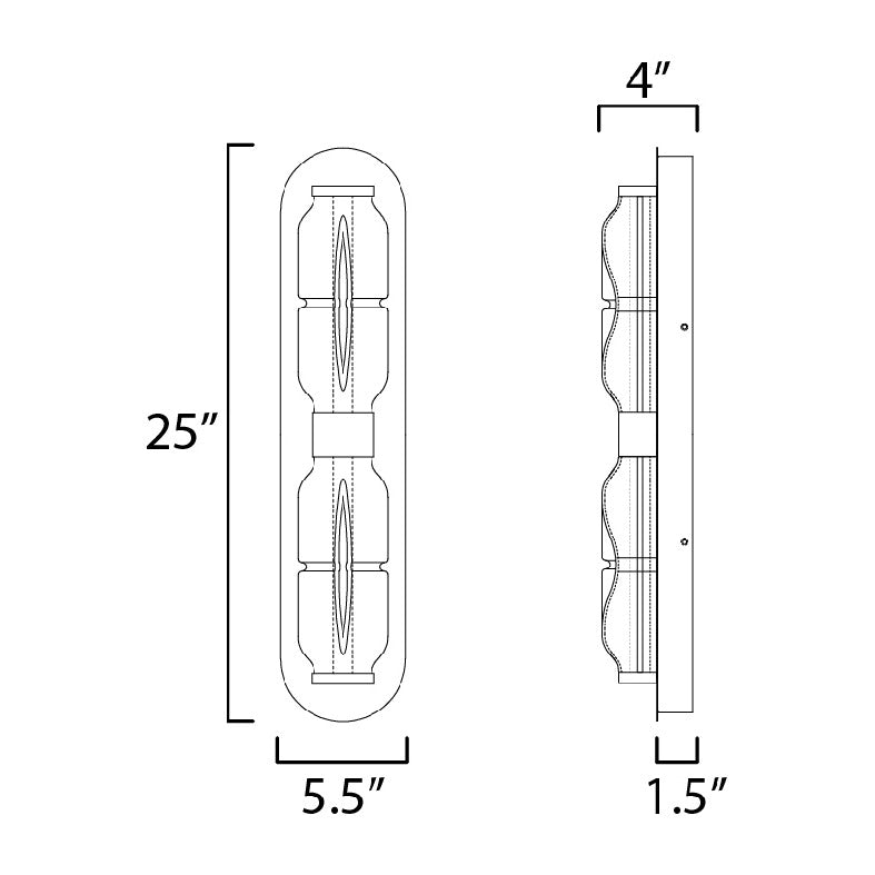 Gusto LED Wall Sconce by Studio M Lighting – line drawing