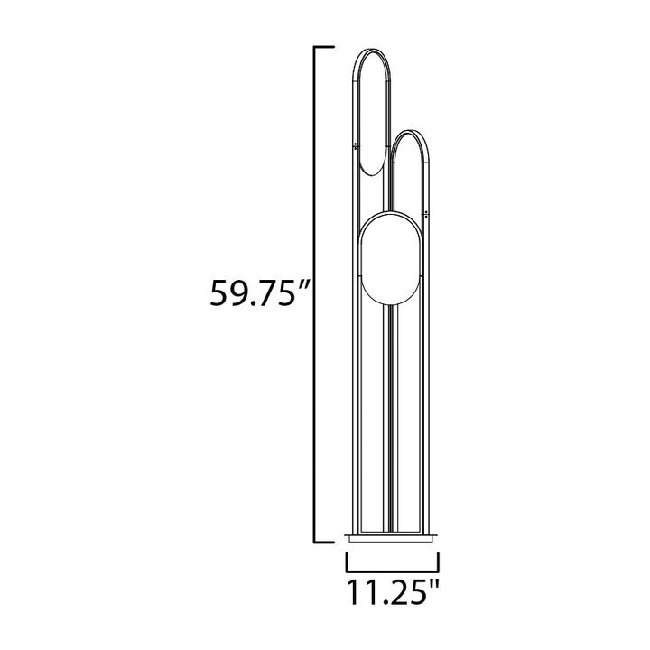 Trance 3-Light LED Floor Lamp by Studio M Lighting – line drawing