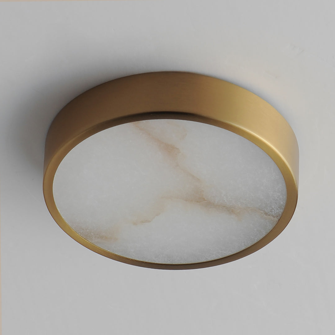 Slab 5.5 LED Alabaster Flush Mount by Studio M Lighting – lifestyle