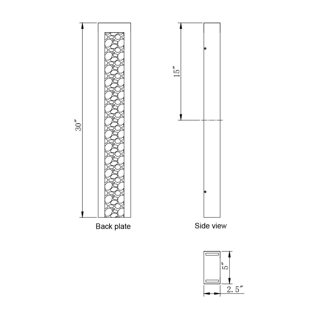 Liquid 30 LED Outdoor Wall Sconce by Studio M Lighting – line drawing