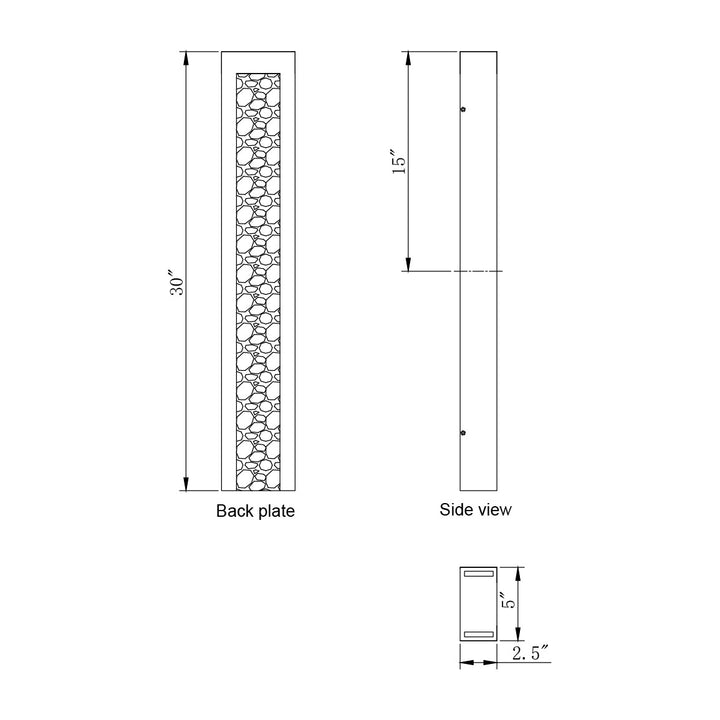 Liquid 30 LED Outdoor Wall Sconce by Studio M Lighting – line drawing