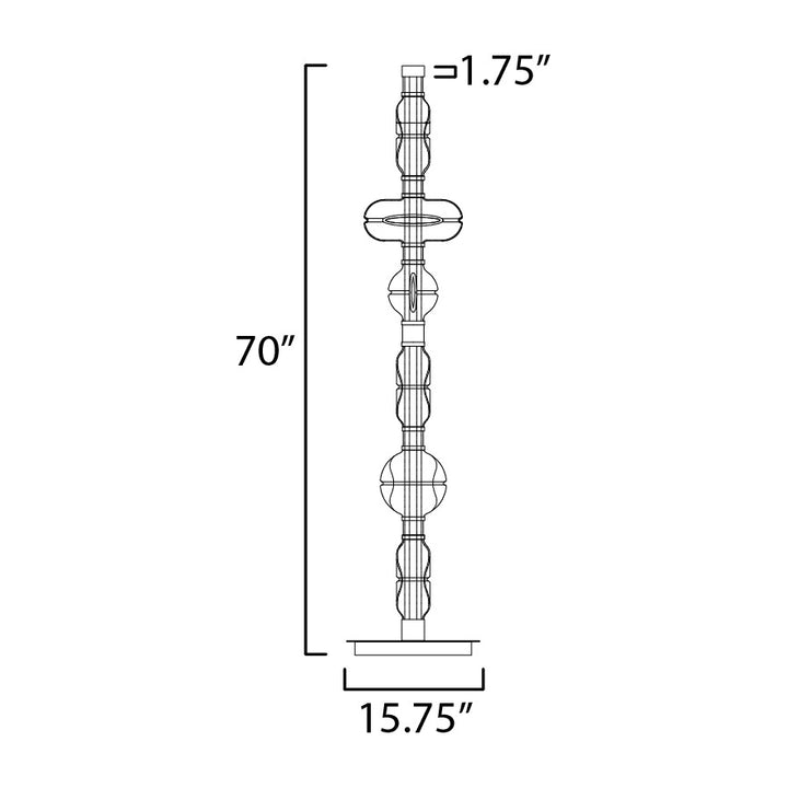 Gusto 72" LED Floor Lamp by Studio M Lighting – line drawing