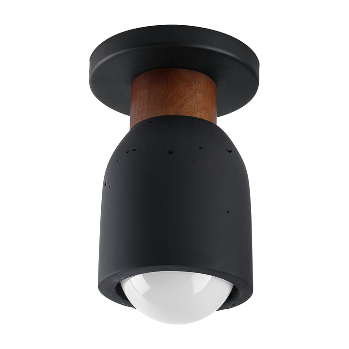 Pompeii 1-Light Flush Mount by Studio M Lighting in Lava / Black
