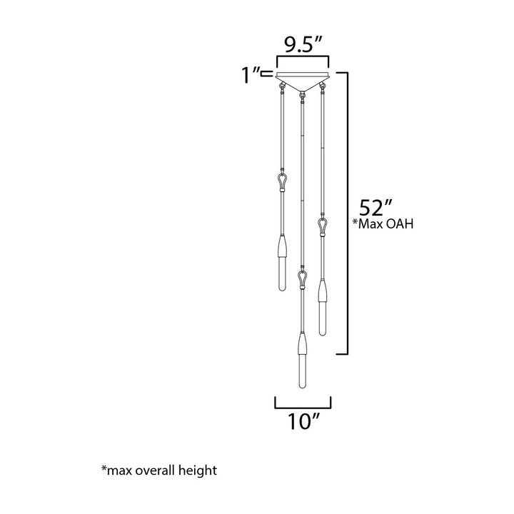 Pioneer 7-Light Pendant by Studio M Lighting – line drawing