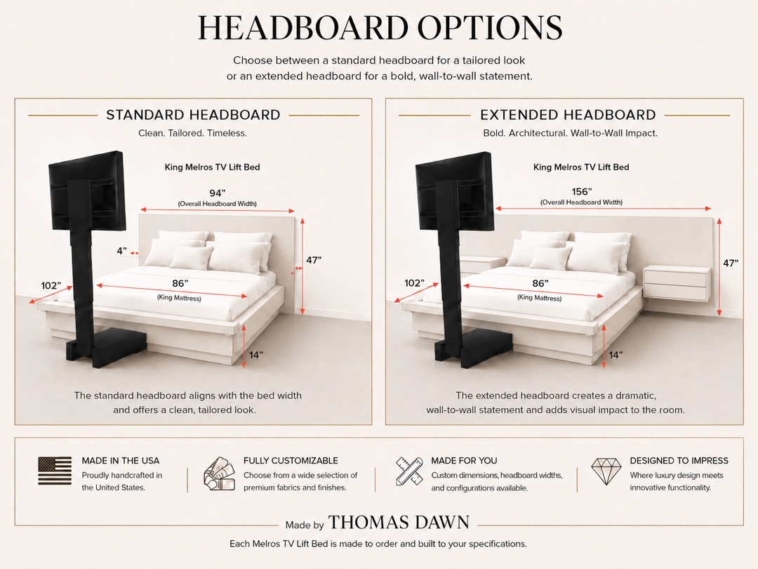 Melrose TV Lift Bed Beds Thomas Dawn