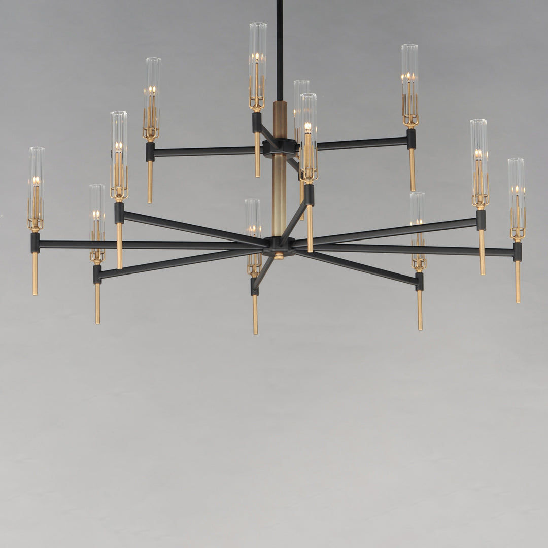 Flambeau 12-Light 2-Tier LED Chandelier by Studio M Lighting – lifestyle