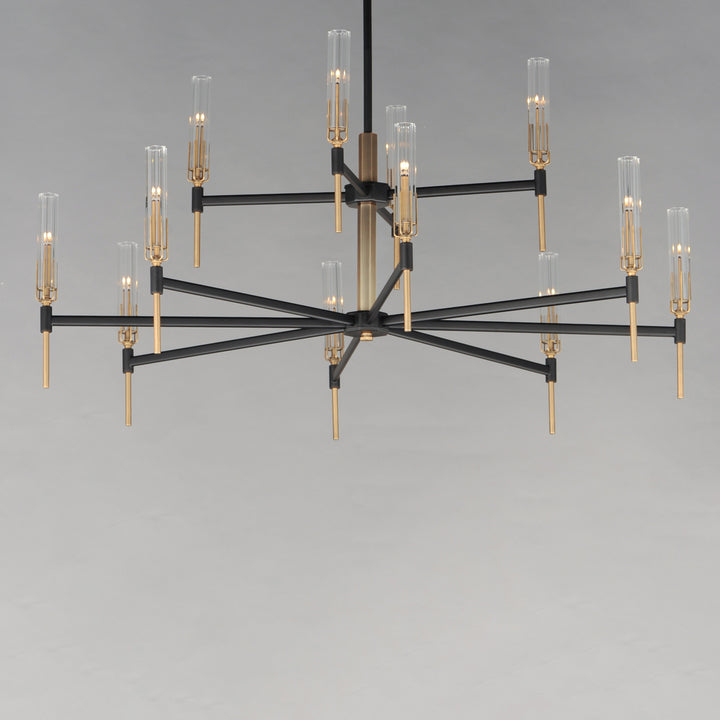 Flambeau 12-Light 2-Tier LED Chandelier by Studio M Lighting – lifestyle