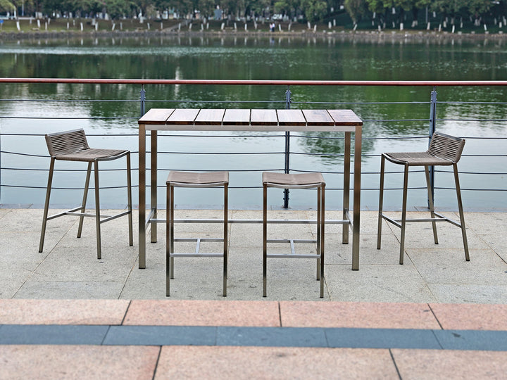 Stone Outdoor Bar Table by Whiteline Modern Living – lifestyle
